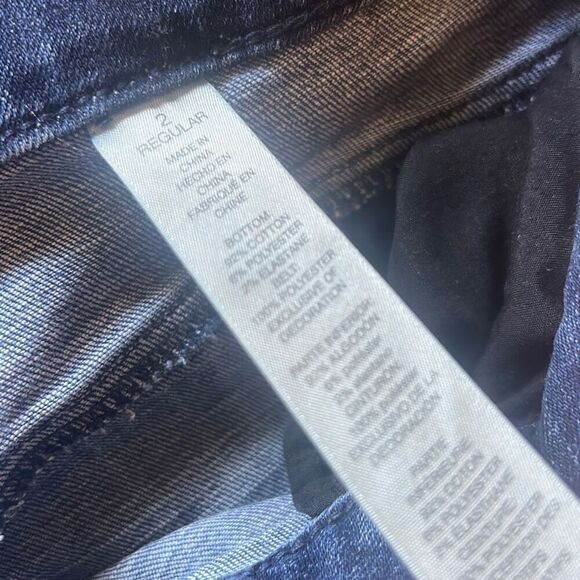 Distressed Jeans Medium Wash Sequin Patch Denim Pants Casual Everyday - Picture 4 of 7